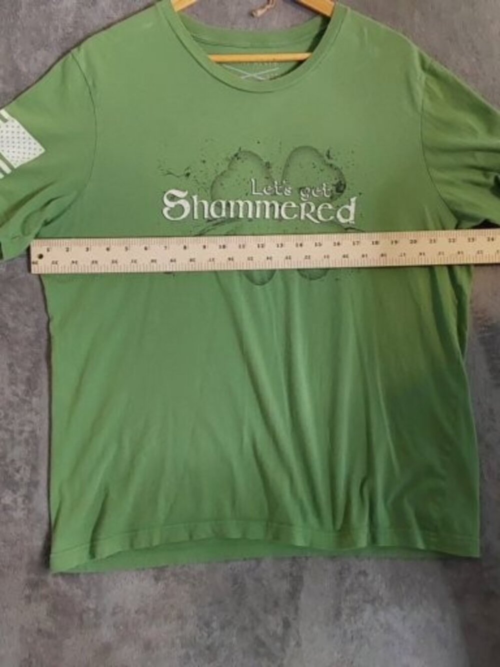 Grunt Style Let's Get Shammered Green Graphic T-Shirt Men's Large Irish St. Patr